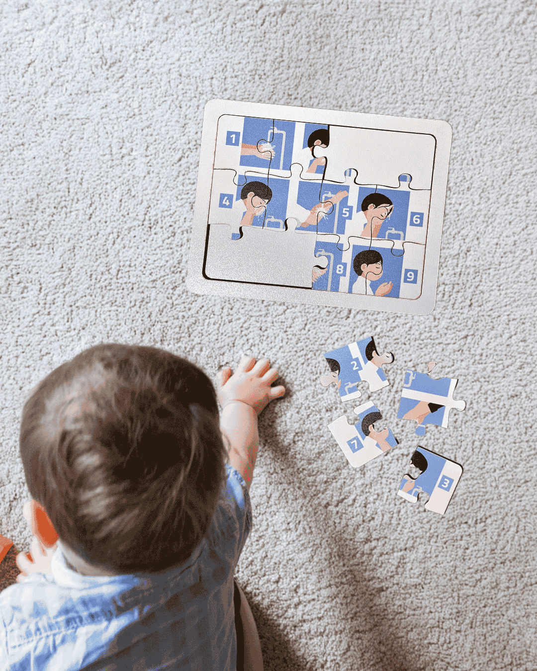 Erkekler İçin Abdest Öğreten Ahşap Puzzle Moon Beavers™