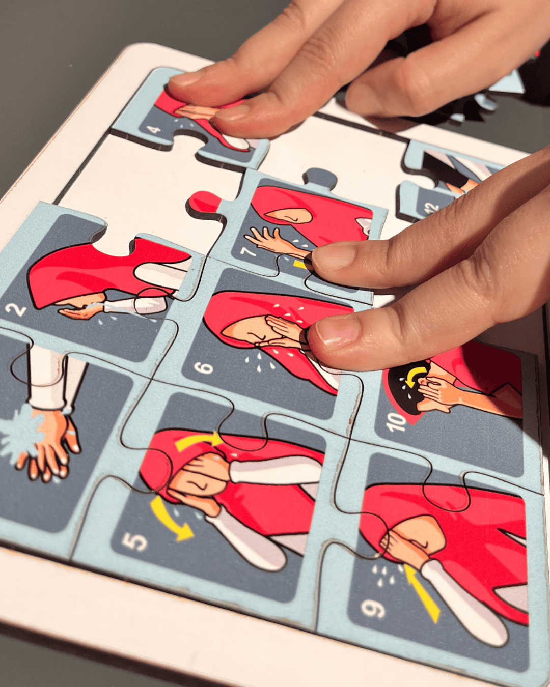 Kızlar İçin Abdest Öğreten Ahşap Puzzle Moon Beavers™