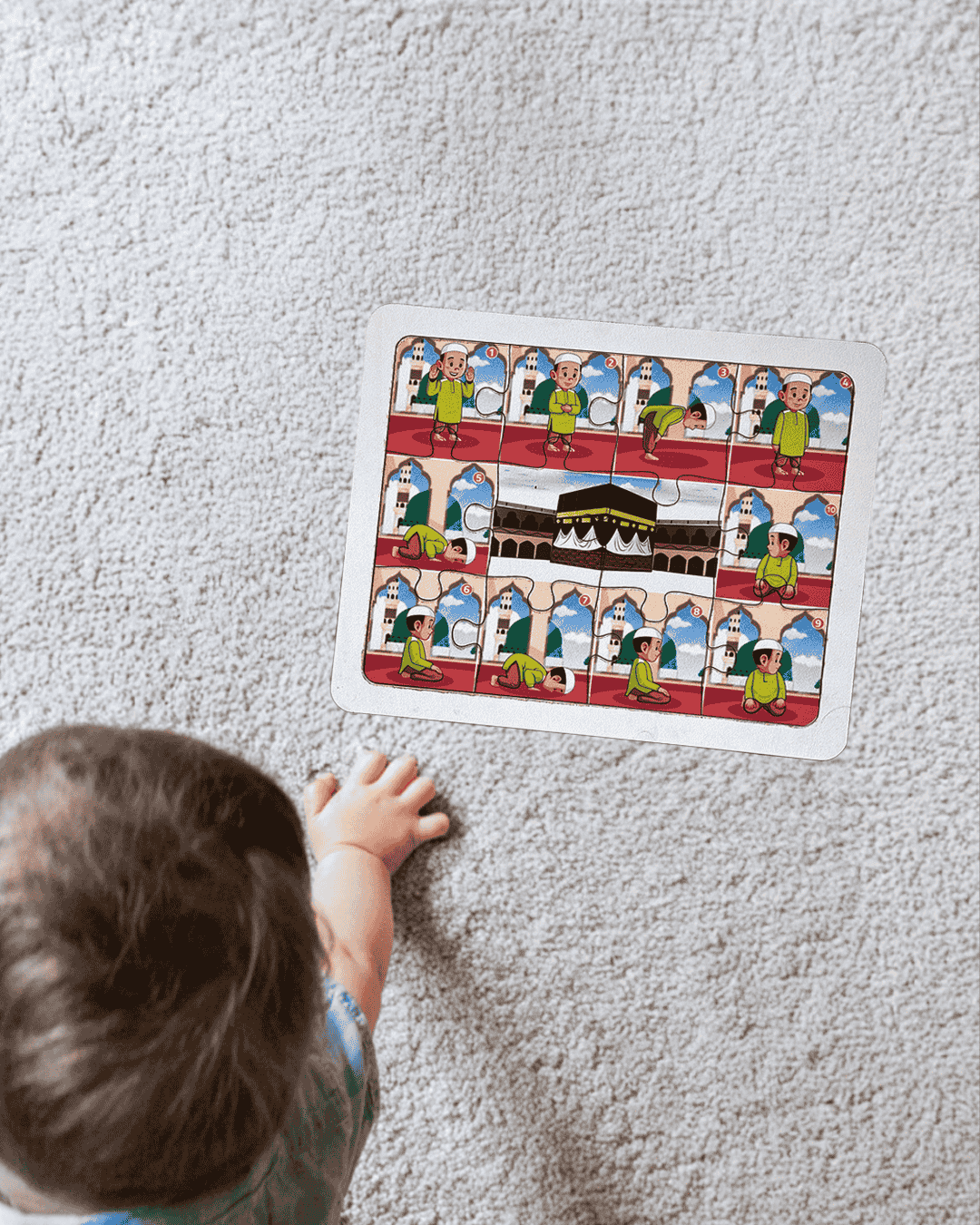 Erkekler İçin Namaz Öğreten Ahşap Puzzle Moon Beavers™