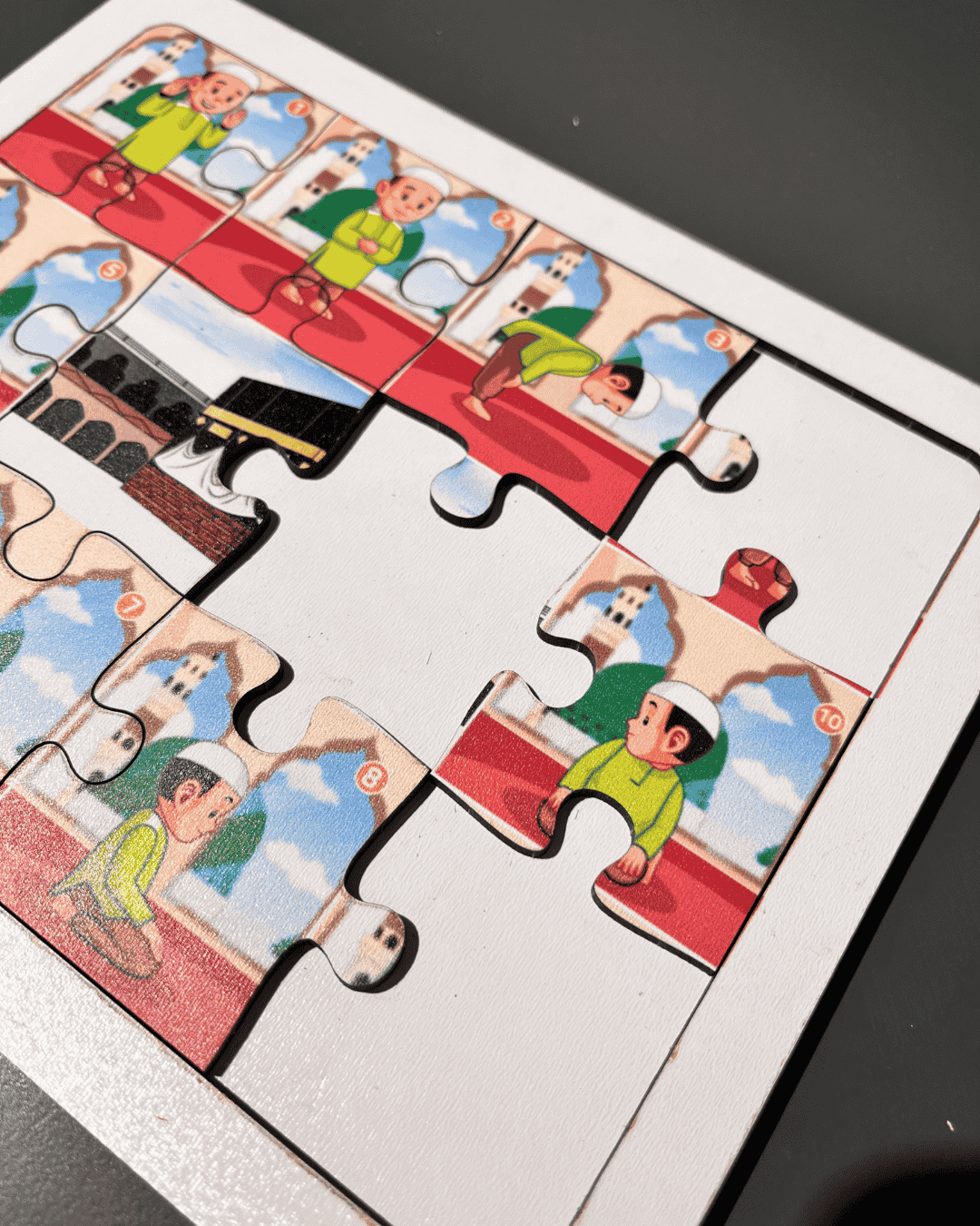 Erkekler İçin Namaz Öğreten Ahşap Puzzle Moon Beavers™