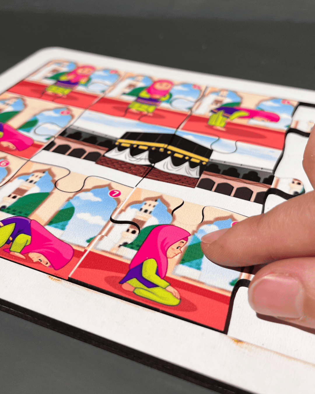Namaz Öğreten Ahşap Puzzle Kızlar İçin Moon Beavers™