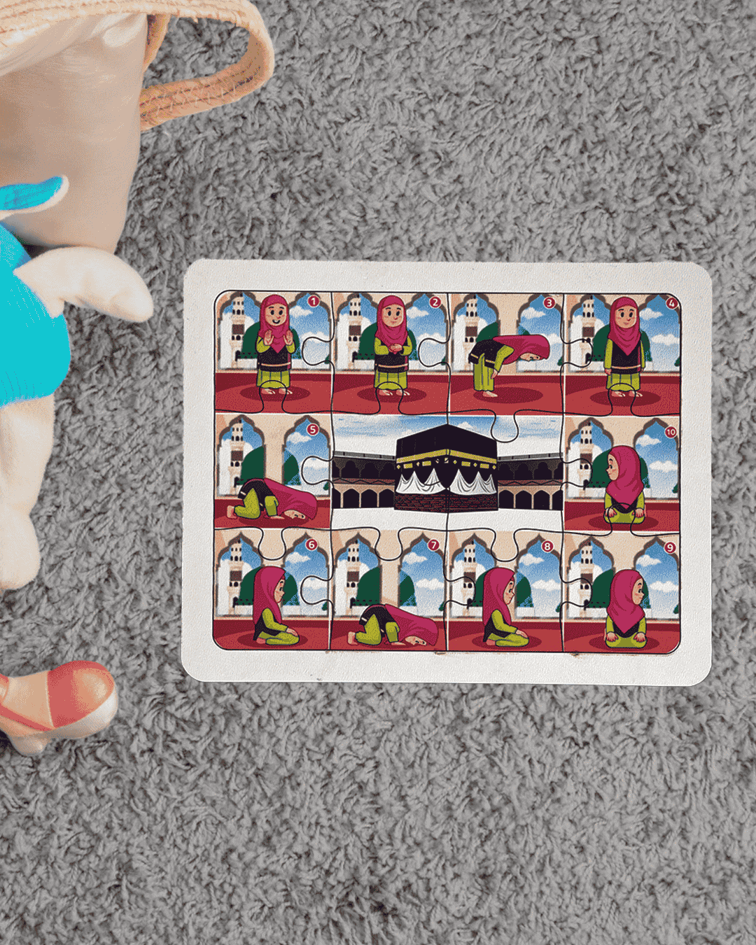 Namaz Öğreten Ahşap Puzzle Kızlar İçin Moon Beavers™