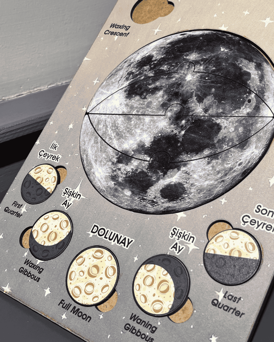 Ay’ın Evreleri Eğitici Ahşap Oyuncak Moon Beavers™