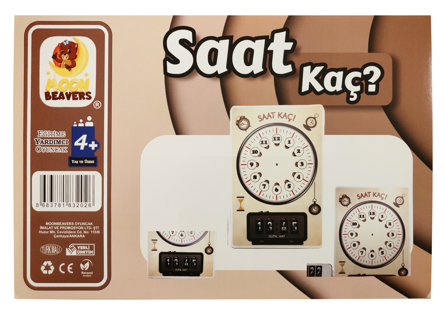 Saat Kaç Ahşap Oyuncak Moon Beavers™