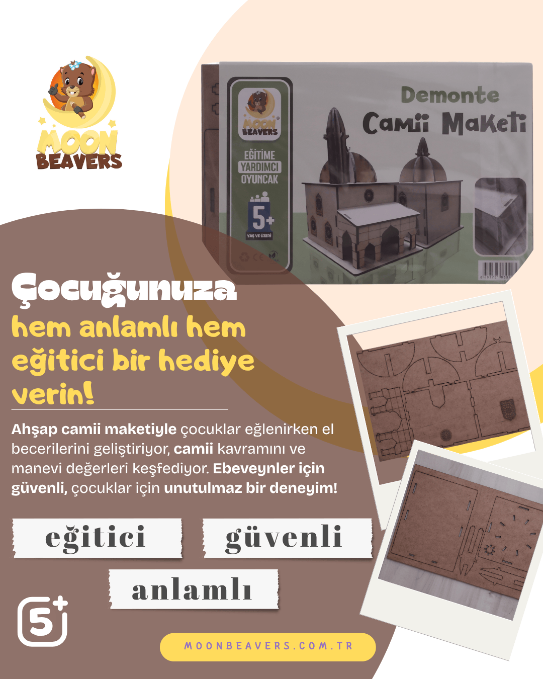 kendin yap cami maketi – dini ahşap oyuncak