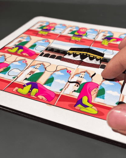 Namaz Öğreten Ahşap Puzzle Kızlar İçin Moon Beavers™