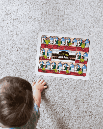 Erkekler İçin Namaz Öğreten Ahşap Puzzle Moon Beavers™