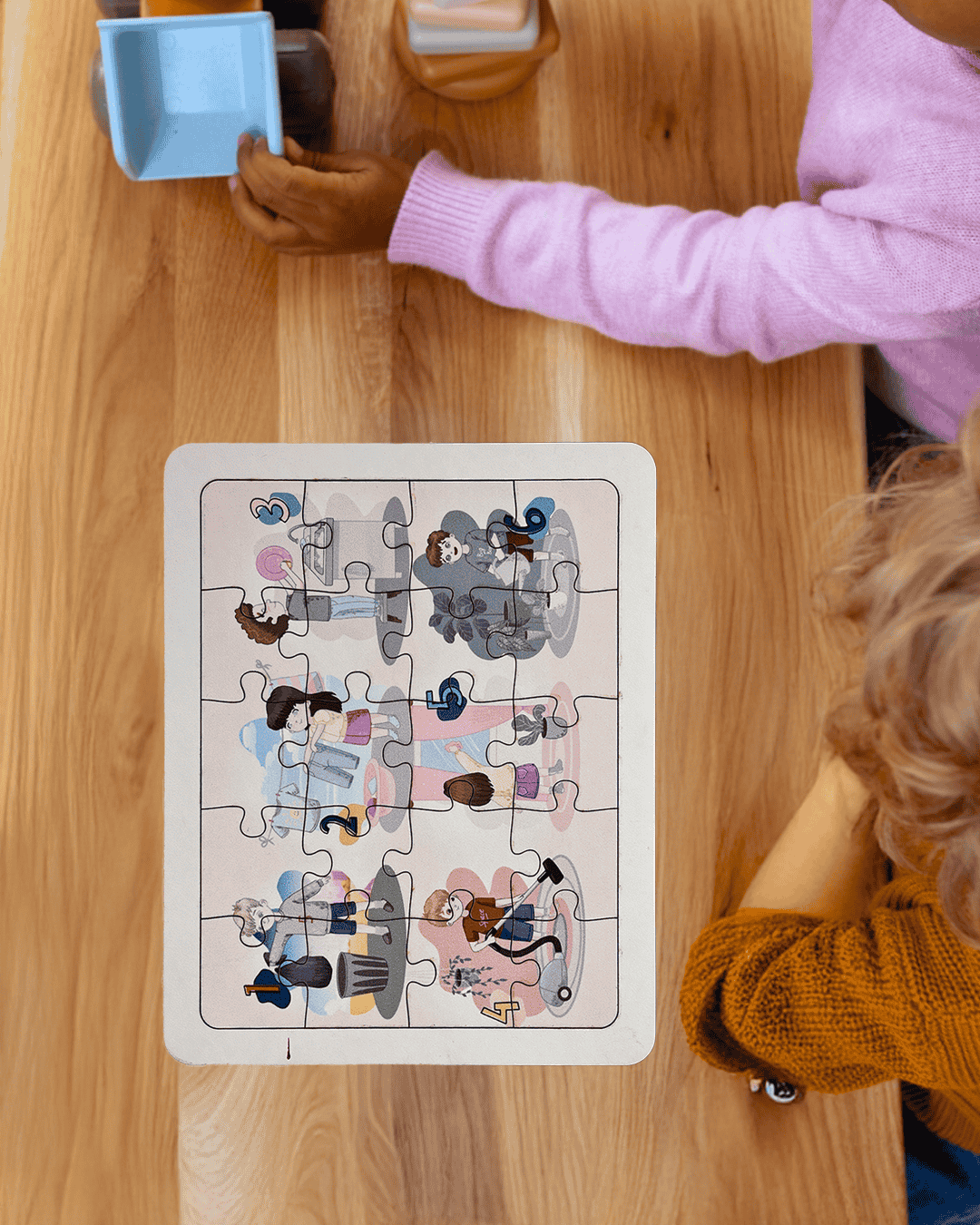 Ev İşleri Eğitici Ahşap Puzzle Moon Beavers™