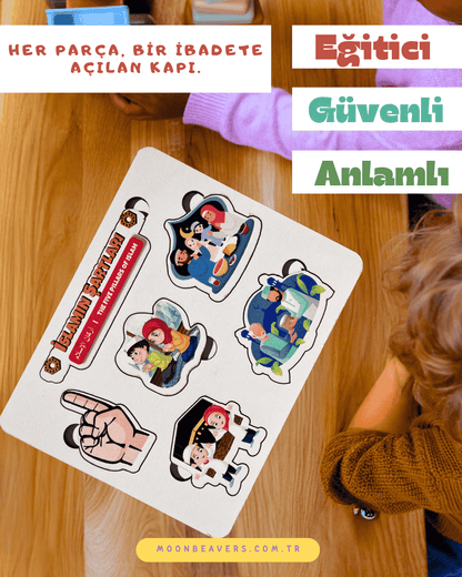 İslam’ın Şartlarını Öğreniyorum Ahşap Puzzle Moon Beavers™