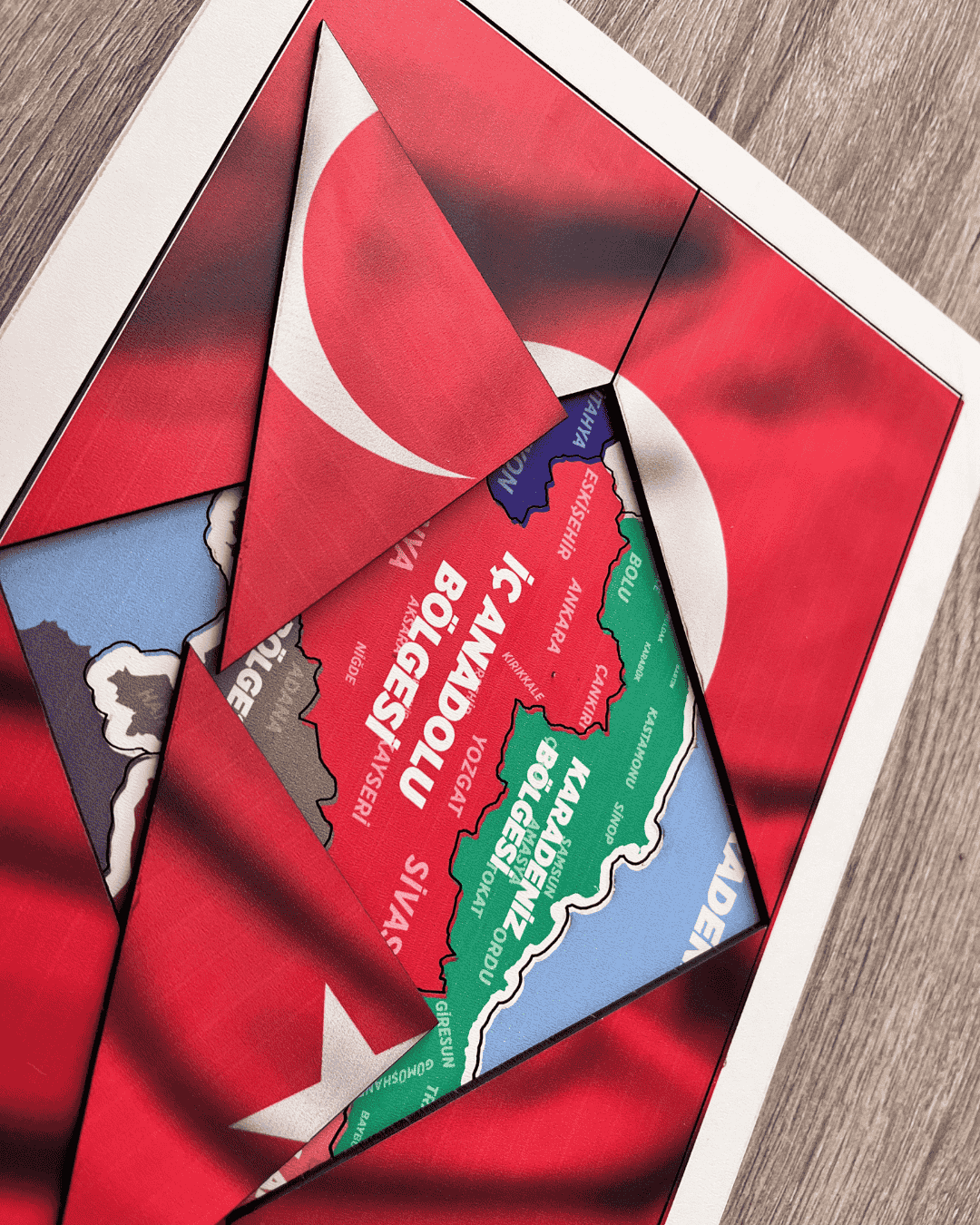 Türkiye haritası, şehir isimleri ve bölge bilgileriyle çocuklara coğrafya öğretimi
