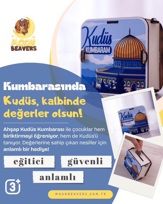 çocuklar için kumbara – Kudüs ve Mescid-i Aksa temalı