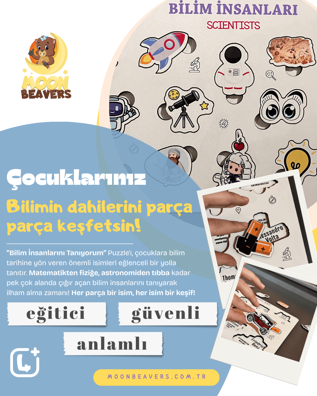Bilim İnsanları Ahşap Oyuncak Moon Beavers™