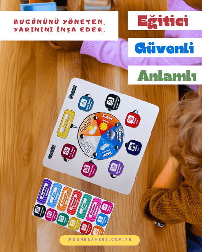 Günlük Planım Eğitici Ahşap Oyuncak Moon Beavers™